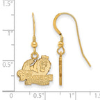 Sterling Silver Gold-plated LogoArt Old Dominion University Small Dangle Wire Earrings