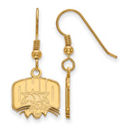 Sterling Silver Gold-plated LogoArt Ohio University Small Dangle Wire Earrings