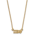 Sterling Silver Gold-plated LogoArt Pi Beta Phi Sorority Greek Letters Extra Small Pendant 18 inch Necklace