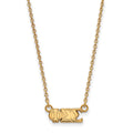 Sterling Silver Gold-plated LogoArt Phi Sigma Sigma Sorority Greek Letters Extra Small Pendant 18 inch Necklace