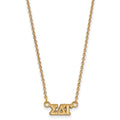 Sterling Silver Gold-plated LogoArt Sigma Delta Tau Sorority Greek Letters Extra Small Pendant 18 inch Necklace