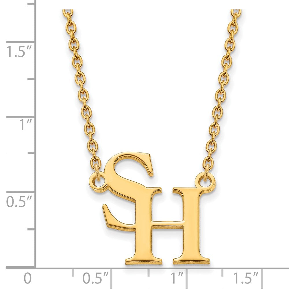 10k Gold LogoArt Sam Houston State University Large Pendant 18 inch Necklace