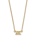 Sterling Silver Gold-plated LogoArt Sigma Kappa Sorority Greek Letters Extra Small Pendant 18 inch Necklace