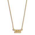 Sterling Silver Gold-plated LogoArt Sigma Sigma Sigma Sorority Greek Letters Extra Small Pendant 18 inch Necklace