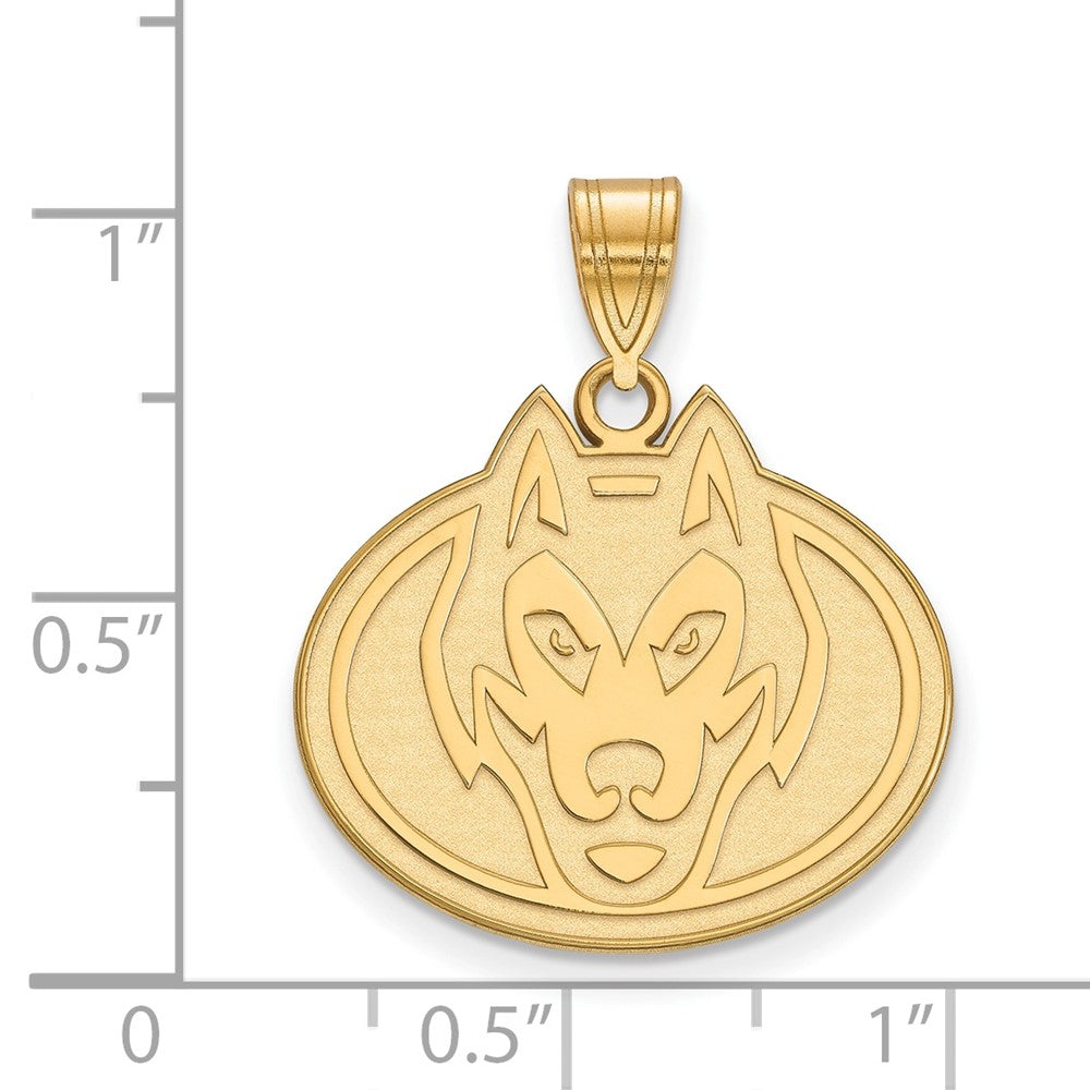 Sterling Silver Gold-plated LogoArt St. Cloud State University Husky Large Pendant