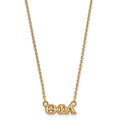 Sterling Silver Gold-plated LogoArt Theta Phi Alpha Sorority Greek Letters Extra Small Pendant 18 inch Necklace