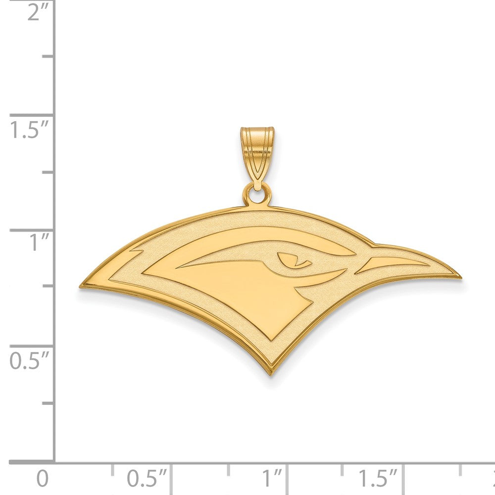 Sterling Silver Gold-plated LogoArt University of Tennessee at Chattanooga Mockingbird Large Pendant