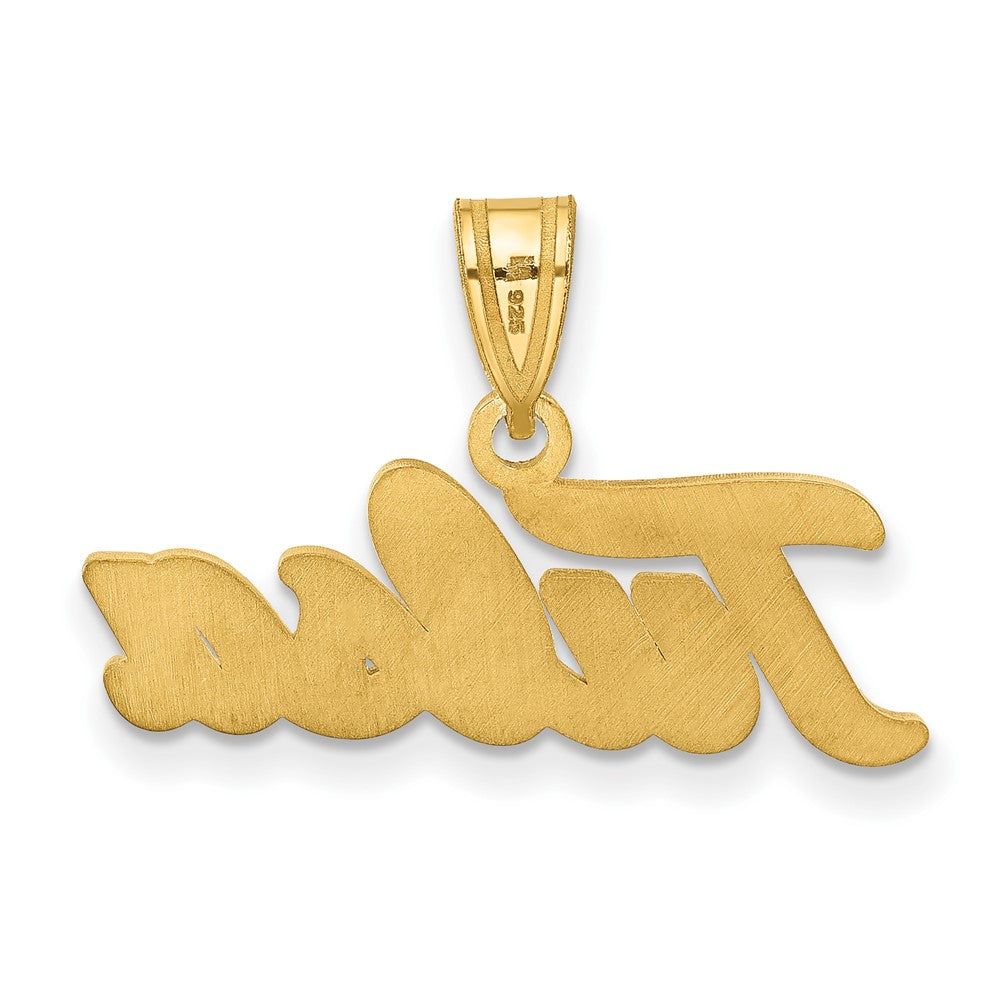 Sterling Silver Gold-plated LogoArt University of Tulsa T-U Large Pendant