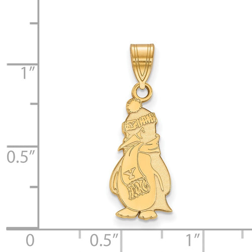10k Gold LogoArt Youngstown State University Penguin Large Pendant