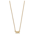 Sterling Silver Gold-plated LogoArt Zeta Tau Alpha Sorority Greek Letters Extra Small Pendant 18 inch Necklace