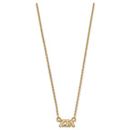 Sterling Silver Gold-plated LogoArt Zeta Tau Alpha Sorority Greek Letters Extra Small Pendant 18 inch Necklace
