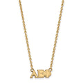 Sterling Silver Gold-plated LogoArt Alpha Epsilon Phi Sorority Greek Letters Medium Pendant 18 inch Necklace