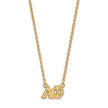 Sterling Silver Gold-plated LogoArt Alpha Phi Sorority Greek Letters Medium Pendant 18 inch Necklace