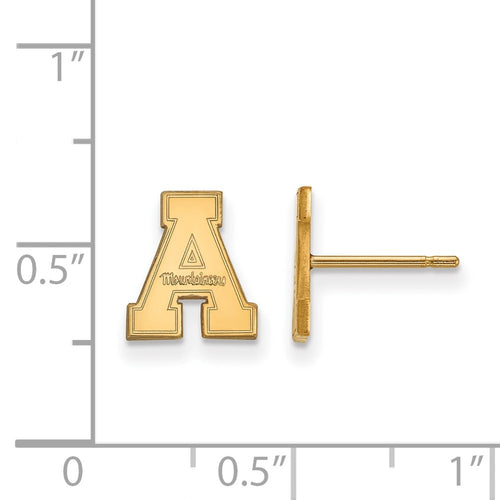 10k Gold LogoArt Appalachian State University Extra Small Post Earrings