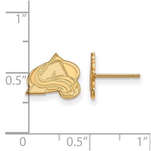 10k Gold NHL LogoArt Colorado Avalanche Letter A Extra Small Post Earrings