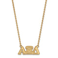 Sterling Silver Gold-plated LogoArt Alpha Xi Delta Sorority Greek Letters Medium Pendant 18 inch Necklace