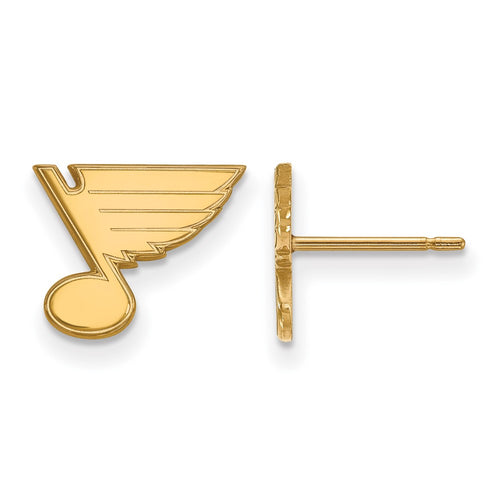 10k Gold NHL LogoArt St. Louis Blues Extra Small Post Earrings