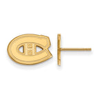 14k Gold NHL LogoArt Montreal Canadiens Extra Small Post Earrings