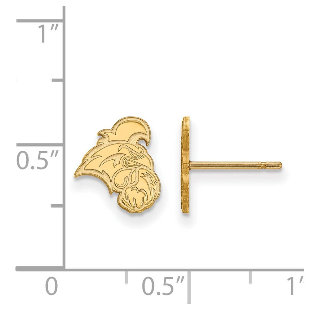Sterling Silver Gold-plated LogoArt Coastal Carolina University Chanticleer Extra Small Post Earrings