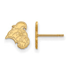 Sterling Silver Gold-plated LogoArt Coastal Carolina University Chanticleer Extra Small Post Earrings