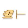 Sterling Silver Gold-plated LogoArt Central Michigan University Letter C Extra Small Post Earrings