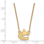 10k Gold NHL LogoArt Vancouver Canucks Small Pendant 18 inch Necklace