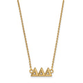Sterling Silver Gold-plated LogoArt Delta Delta Delta Sorority Greek Letters Medium Pendant 18 inch Necklace