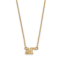 Sterling Silver Gold-plated LogoArt Delta Gamma Sorority Greek Letters Medium Pendant 18 inch Necklace
