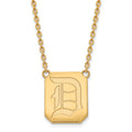 14k Gold LogoArt Duquesne University Letter D Large Pendant 18 inch Necklace