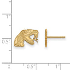 10k Gold LogoArt Florida A and M University Rattler Extra Small Post Earrings