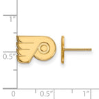 14k Gold NHL LogoArt Philadelphia Flyers Extra Small Post Earrings