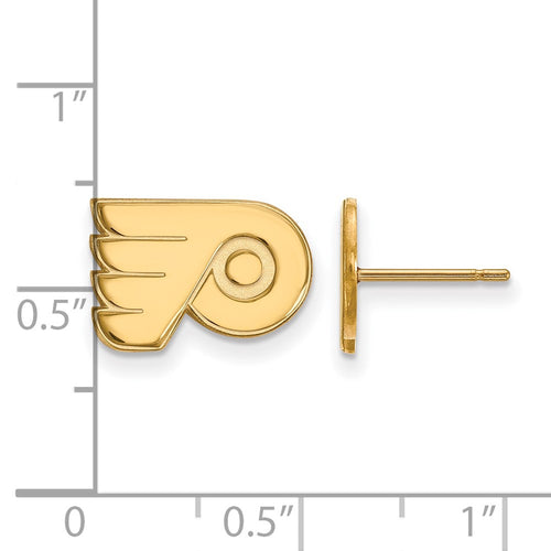 10k Gold NHL LogoArt Philadelphia Flyers Extra Small Post Earrings