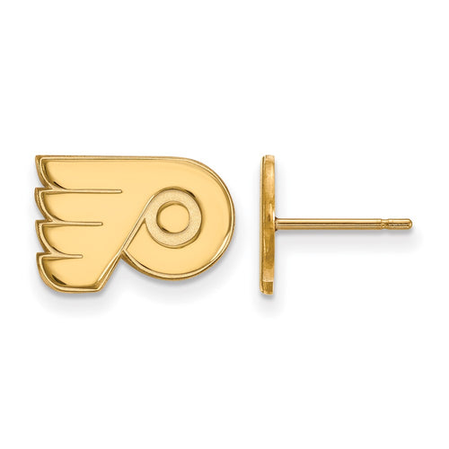 10k Gold NHL LogoArt Philadelphia Flyers Extra Small Post Earrings