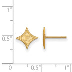 Sterling Silver Gold-plated LogoArt Furman University Extra Small Post Earrings