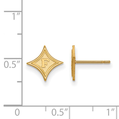 10k Gold LogoArt Furman University Extra Small Post Earrings