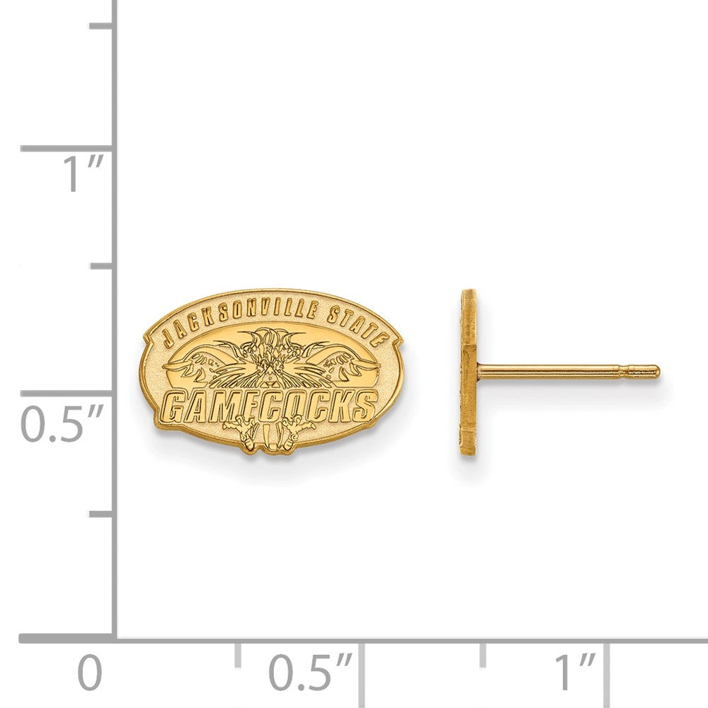 14k Gold LogoArt Jacksonville State University Extra Small Post Earrings