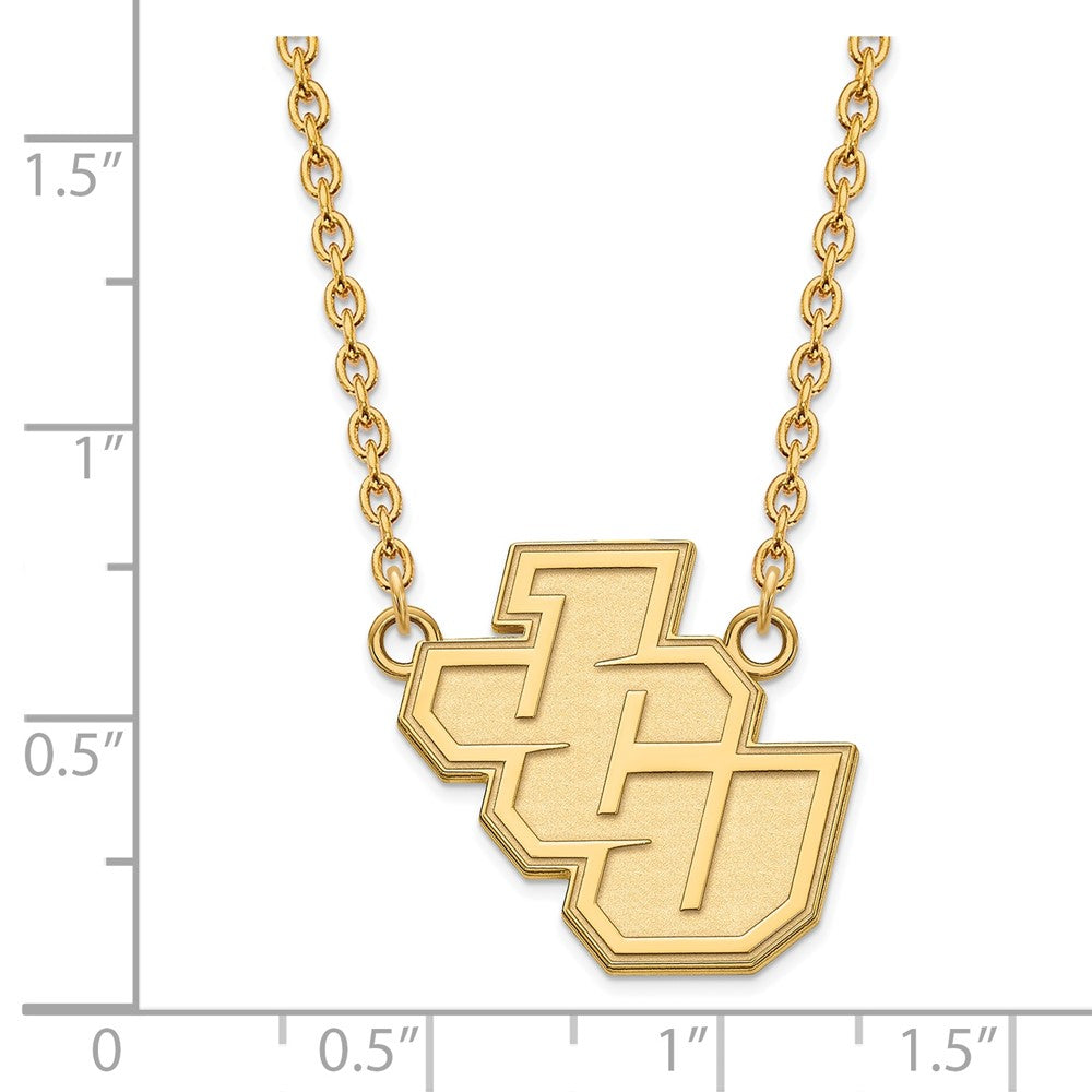 10k Gold LogoArt John Carroll University Large Pendant 18 inch Necklace
