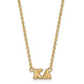 Sterling Silver Gold-plated LogoArt Kappa Delta Sorority Greek Letters Medium Pendant 18 inch Necklace