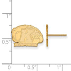 Sterling Silver Gold-plated LogoArt Kent State University Extra Small Post Earrings