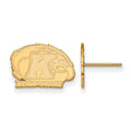 Sterling Silver Gold-plated LogoArt Kent State University Extra Small Post Earrings
