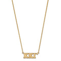Sterling Silver Gold-plated LogoArt Kappa Kappa Gamma Sorority Greek Letters Medium Pendant 18 inch Necklace