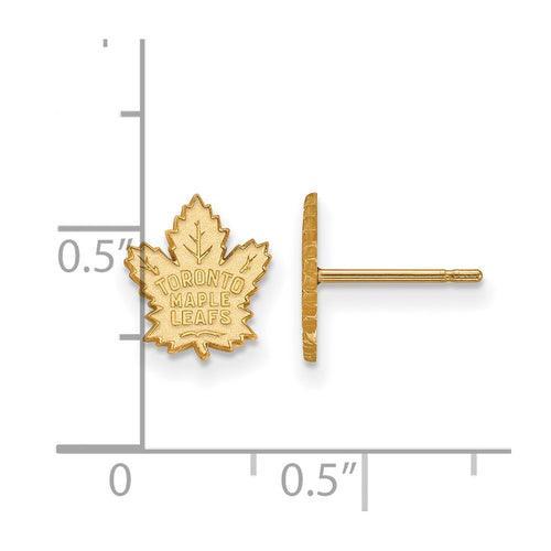 10k Gold NHL LogoArt Toronto Maple Leafs Extra Small Post Earrings