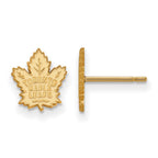 14k Gold NHL LogoArt Toronto Maple Leafs Extra Small Post Earrings
