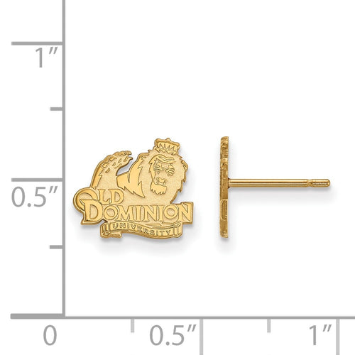10k Gold LogoArt Old Dominion University Extra Small Post Earrings