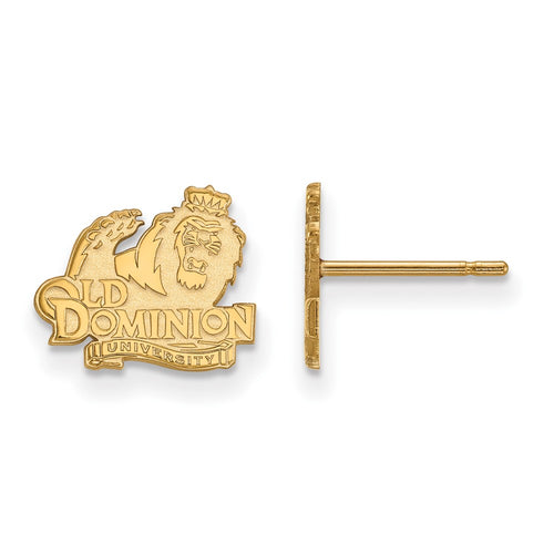 10k Gold LogoArt Old Dominion University Extra Small Post Earrings