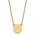 10k Gold NHL LogoArt Edmonton Oilers Small Pendant 18 inch Necklace