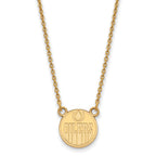 14k Gold NHL LogoArt Edmonton Oilers Small Pendant 18 inch Necklace