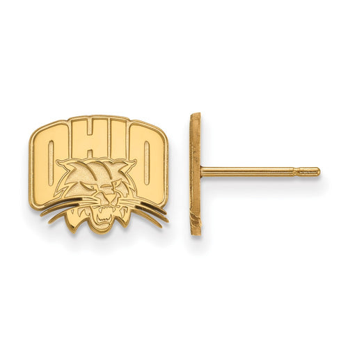 10k Gold LogoArt Ohio University Extra Small Post Earrings