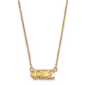 Sterling Silver Gold-plated LogoArt Phi Sigma Sigma Sorority Greek Letters Medium Pendant 18 inch Necklace