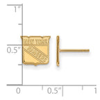 10k Gold NHL LogoArt New York Rangers Extra Small Post Earrings
